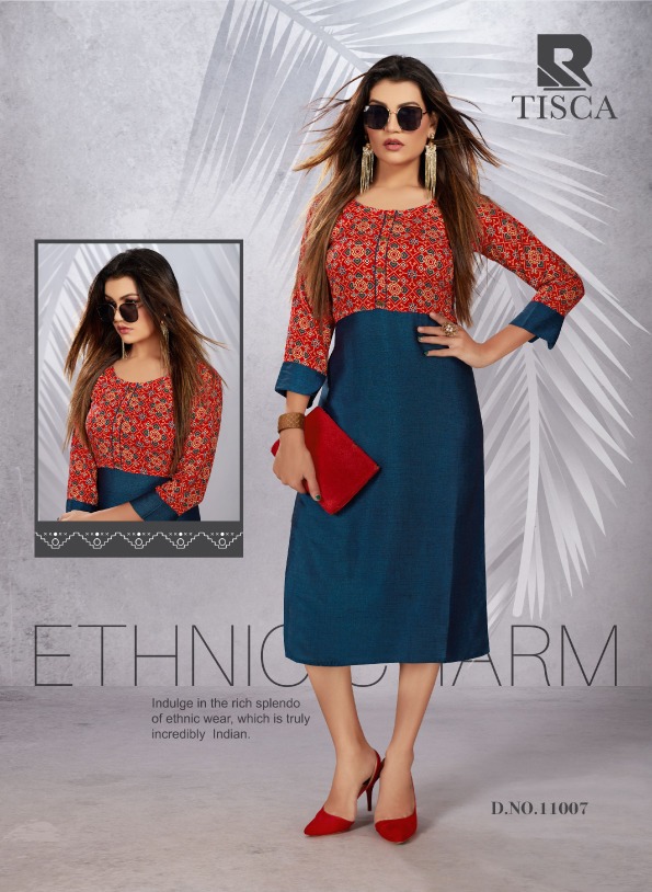 Raashi Tisca Rayon Designer Exclusive kurti Collection